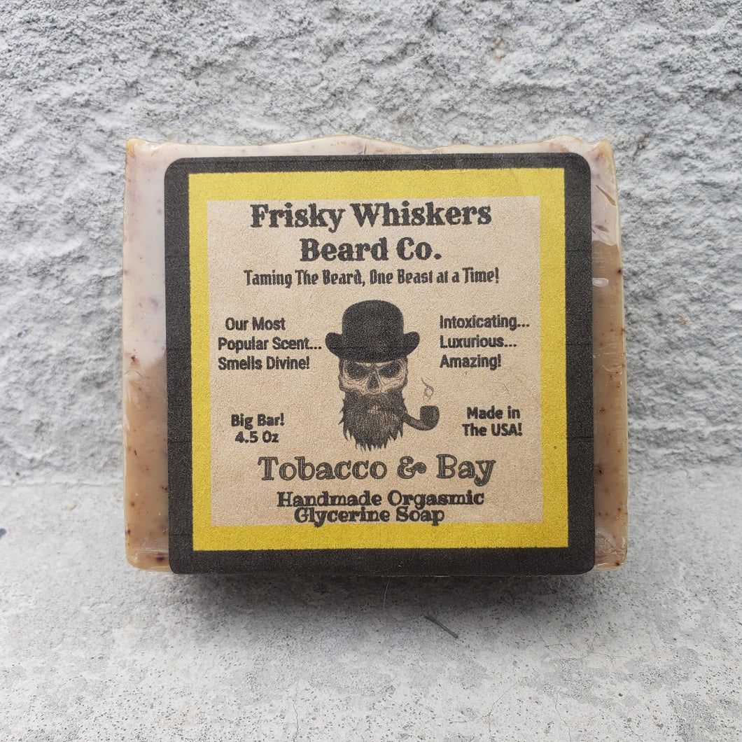 Hand Made ORGANIC LUXURY Pine Tar Soap ~ Frisky Whiskers Beard Co