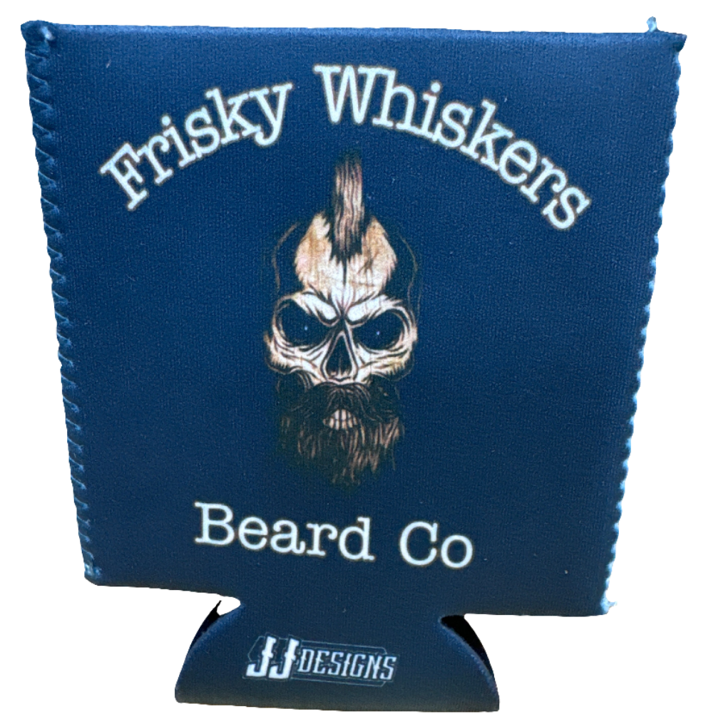 Frisky Whiskers Logo Koozie