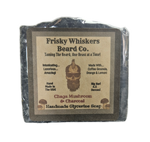 Load image into Gallery viewer, Hand Made~ALL NATURAL~LUXURY Glycerin Chaga Mushroom &amp; Charcoal Soap